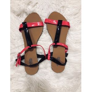 Black & Pink Sandals